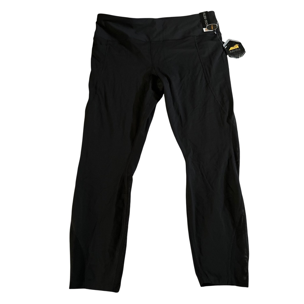 Avia Flex-Tech 7/8 Length Legging Women's Size XL (16/18) Black High Compression